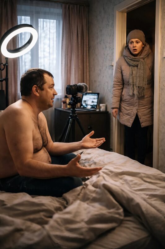 Γύρισα στο σπίτι δύο ώρες νωρίτερα απ’ ό,τι συνήθως και αμέσως άκουσα παράξενους ήχους να έρχονται από την κρεβατοκάμαρά μας. Στην αρχή σκέφτηκα ότι είχαν μπει διαρρήκτες στο διαμέρισμα, αλλά εκείνη τη στιγμή από το δωμάτιο βγήκε ο άντρας μου — εντελώς γυμνός